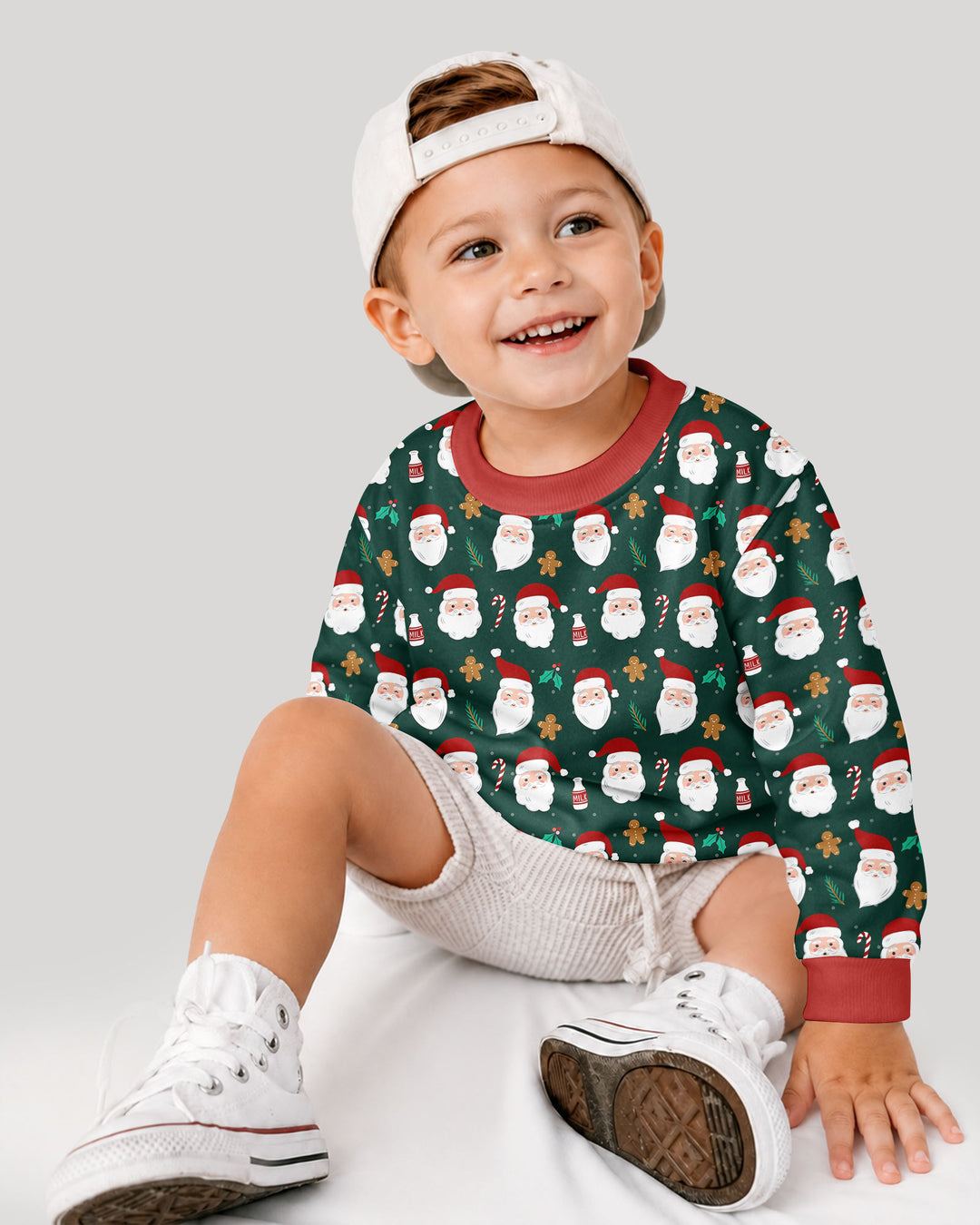 Christmas Sweet Santa Bamboo Crewneck Sweatshirt