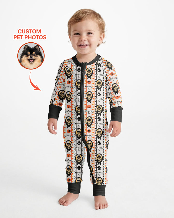 Gerippte Babykleidung mit individuellem Foto - Weich &amp; Skizzenhaft