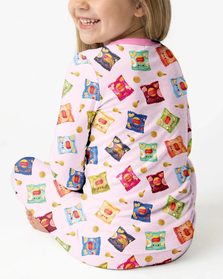 Zweiteiliges Langarm-Pyjama-Set mit Sommerfrüchten