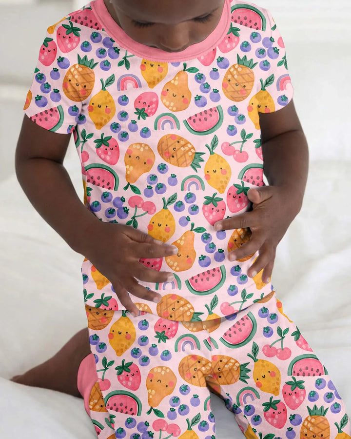 Zweiteiliges, kurzärmliges Pyjama-Set mit Marienkäfern