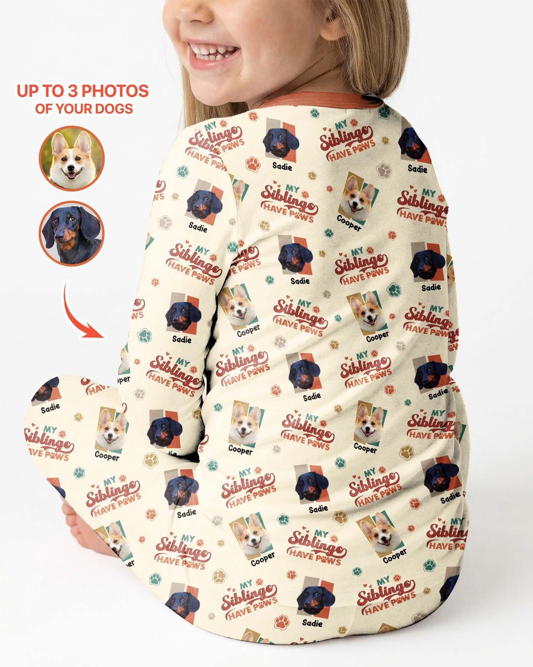 Zweiteiliges Langarm-Pyjama-Set mit Sommerfrüchten