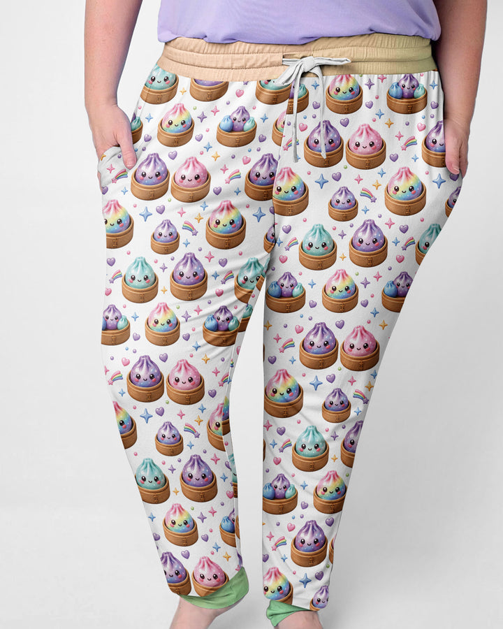 Cute Glitter Dumpling Bamboo Women Pajama Set
