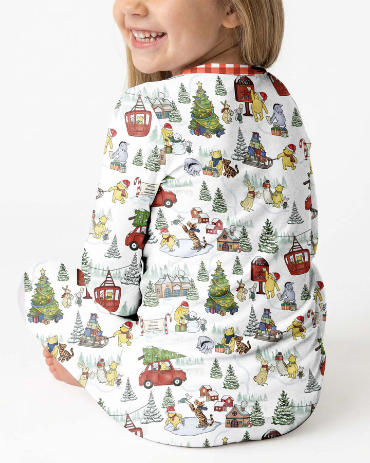 Holiday Village Friends Bamboo Two Piece Long Sleeve Pajama Set