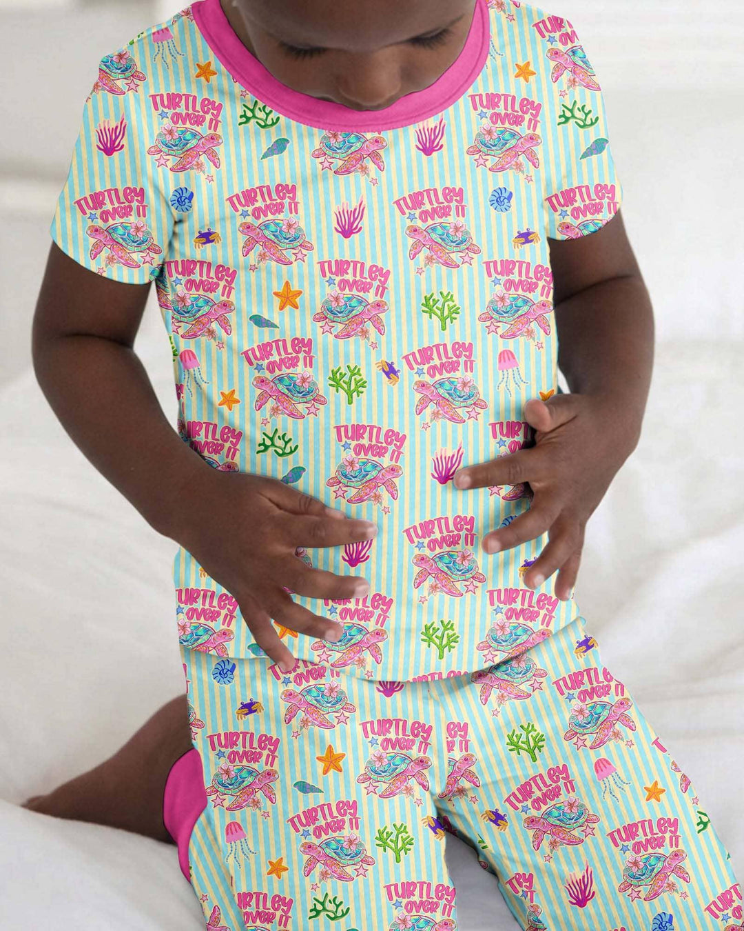 Zweiteiliges, kurzärmliges Pyjama-Set mit Marienkäfern