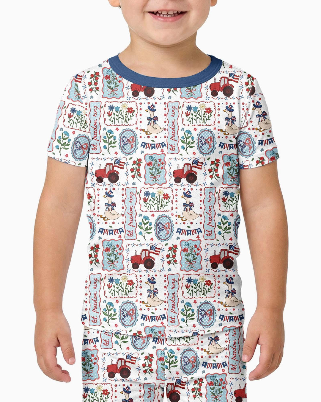 Zweiteiliges, kurzärmliges Pyjama-Set mit Marienkäfern