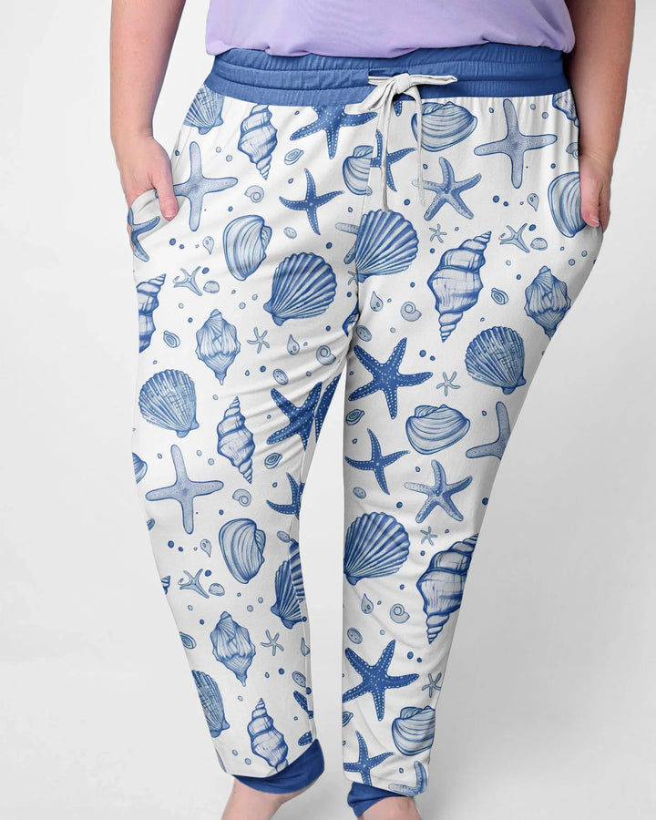 Familien-Pyjama-Set aus Bambus für Damen mit Küsten-Charme