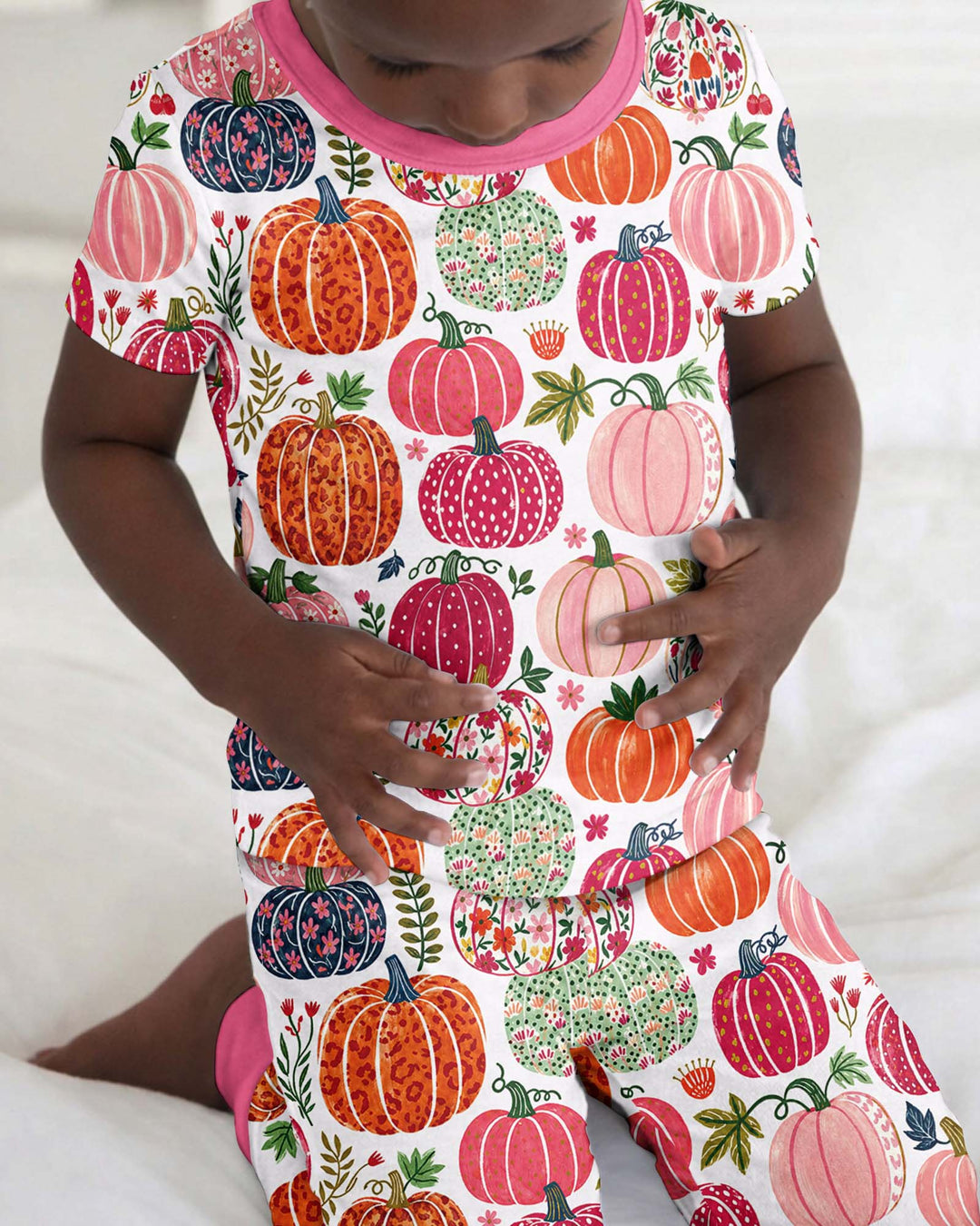 Pumpkin Patch Party Bamboo Two Piece Short Sleeve Pajama Set