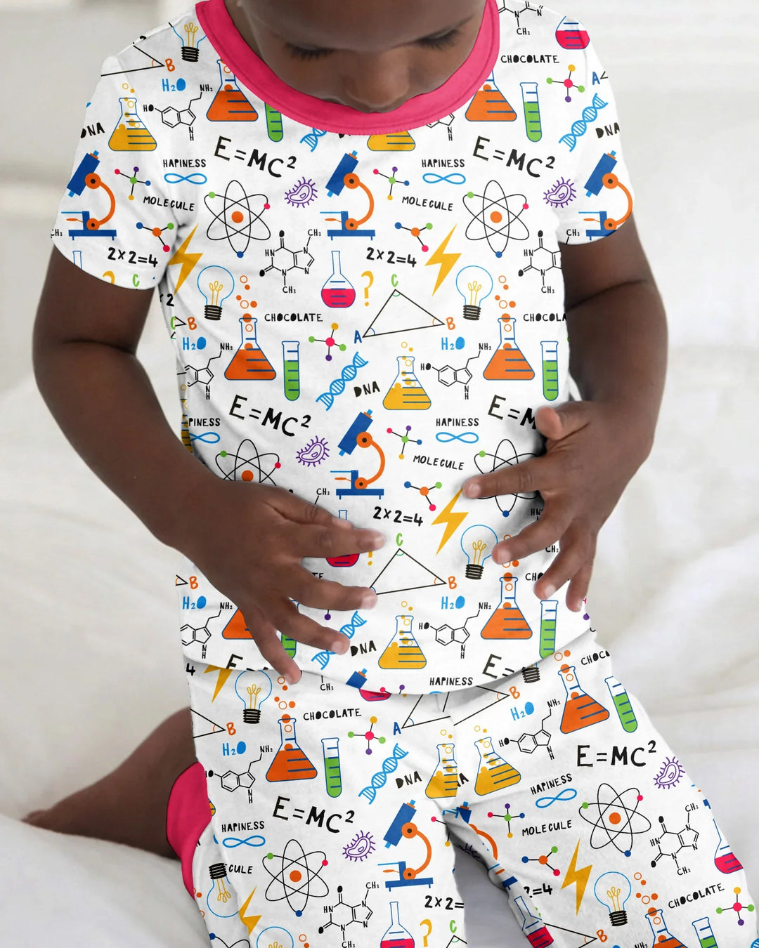 Zweiteiliges, kurzärmliges Pyjama-Set mit Marienkäfern