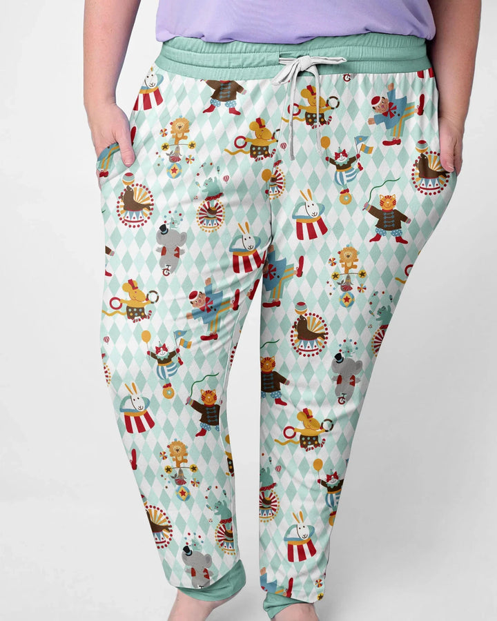 Circus-Tier-Bambus-Damen-Pyjama-Set
