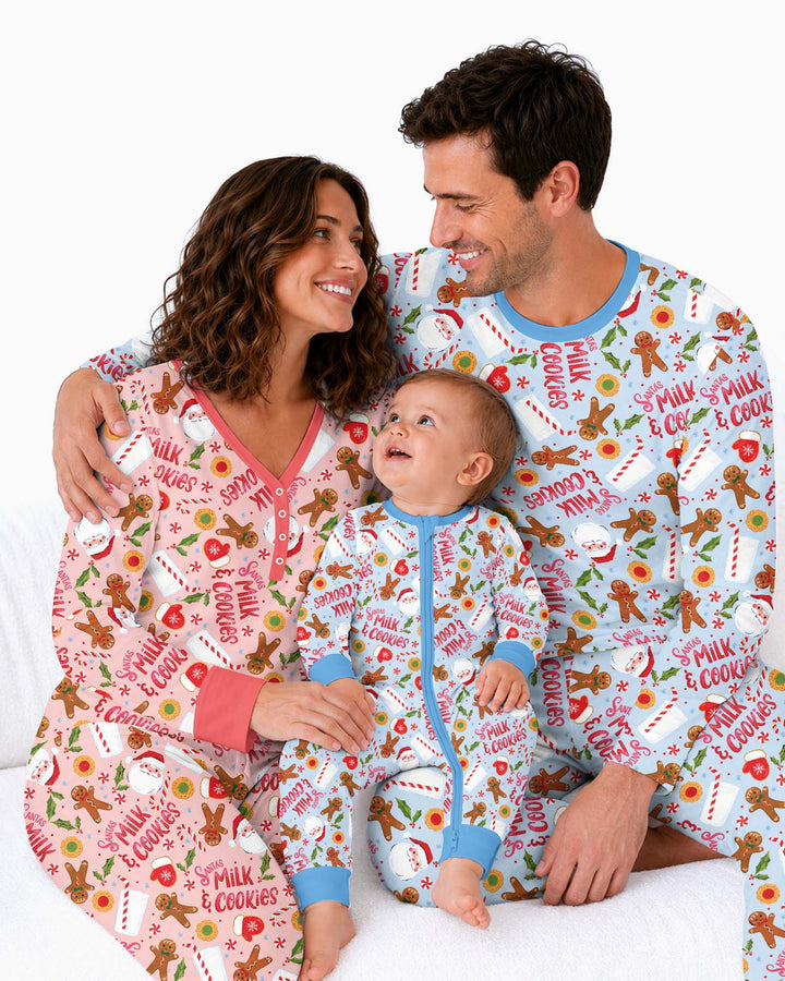 Santas, Milk and Cookies Bamboo Women Pajama Set