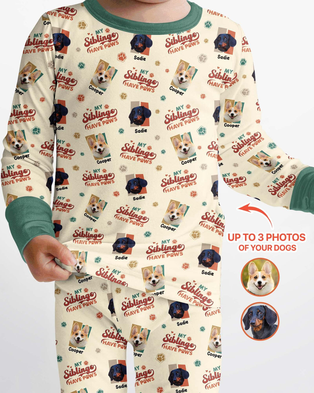 Zweiteiliges Langarm-Pyjama-Set mit Sommerfrüchten