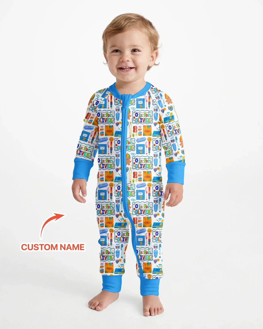 Gerippte Babykleidung mit individuellem Foto - Weich &amp; Skizzenhaft