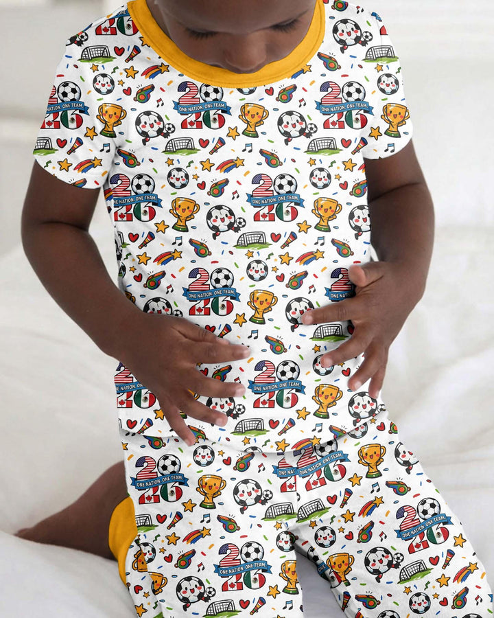 Zweiteiliges, kurzärmliges Pyjama-Set mit Marienkäfern