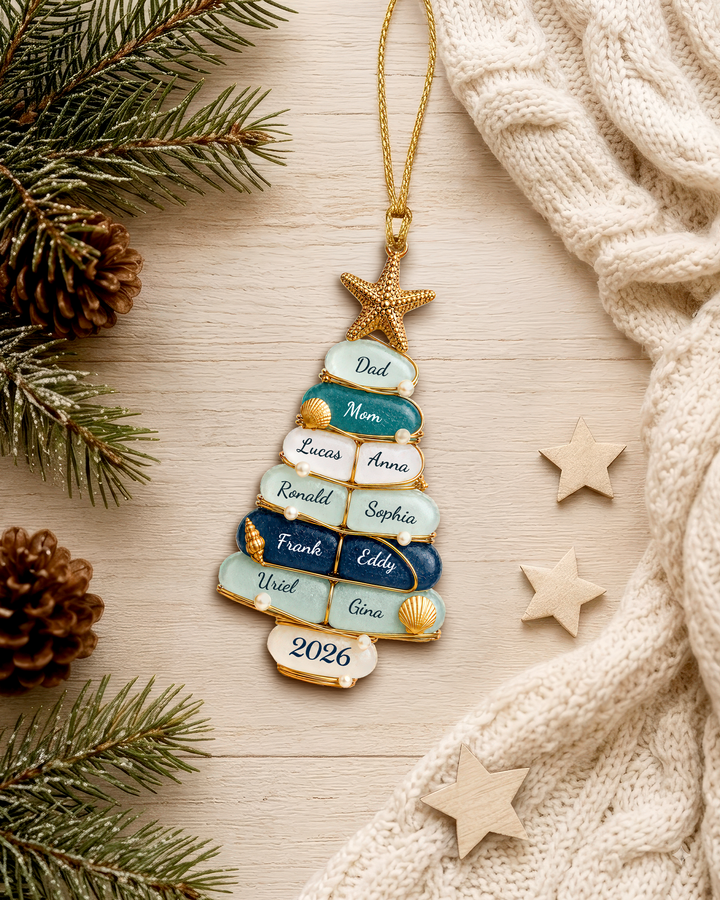 Coastal Family Christmas 026 - Personalized Acrylic Ornament