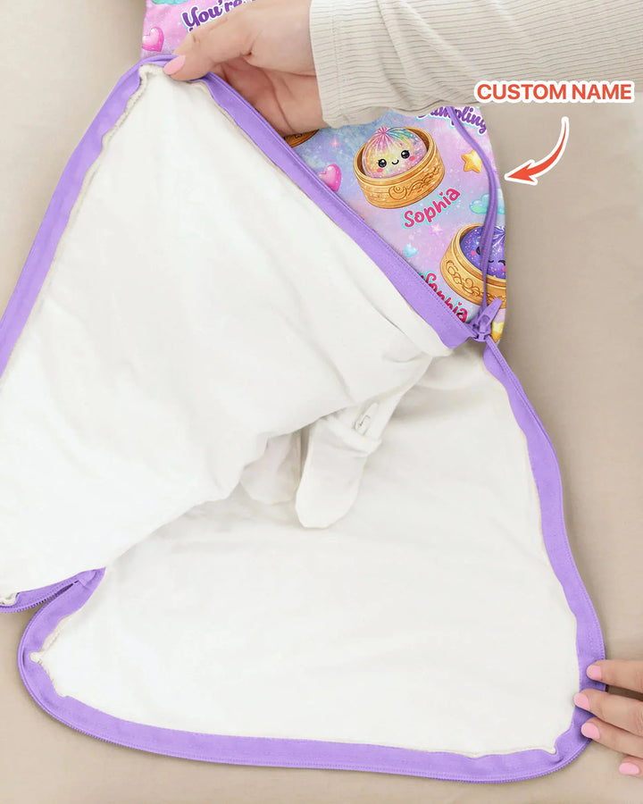Custom Name You're A Glitter Dumpling Bamboo Sleep Bag