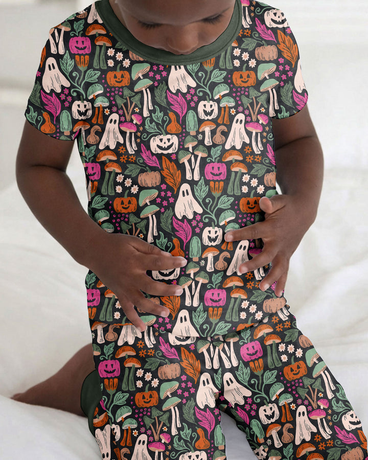 Dark Pumpkin Zona Bamboo Two Piece Short Sleeve Pajama Set