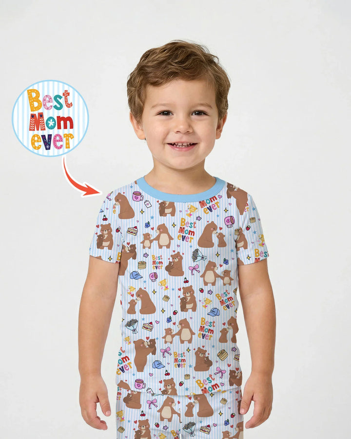 Zweiteiliges, kurzärmliges Pyjama-Set mit Marienkäfern