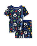 Championship Night Bamboo Two Piece Short Sleeve Shorts Pajama Set