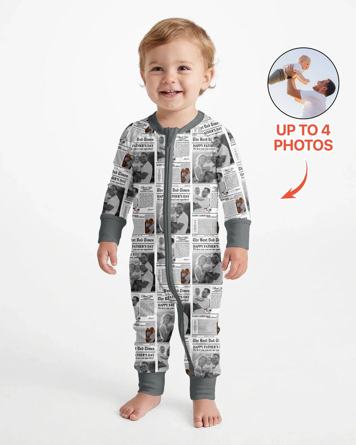 Gerippte Babykleidung mit individuellem Foto - Weich &amp; Skizzenhaft