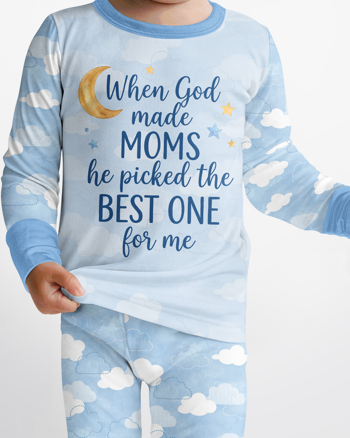God Made The Best Mom Bamboo Two Piece Long Sleeve Pajama Set