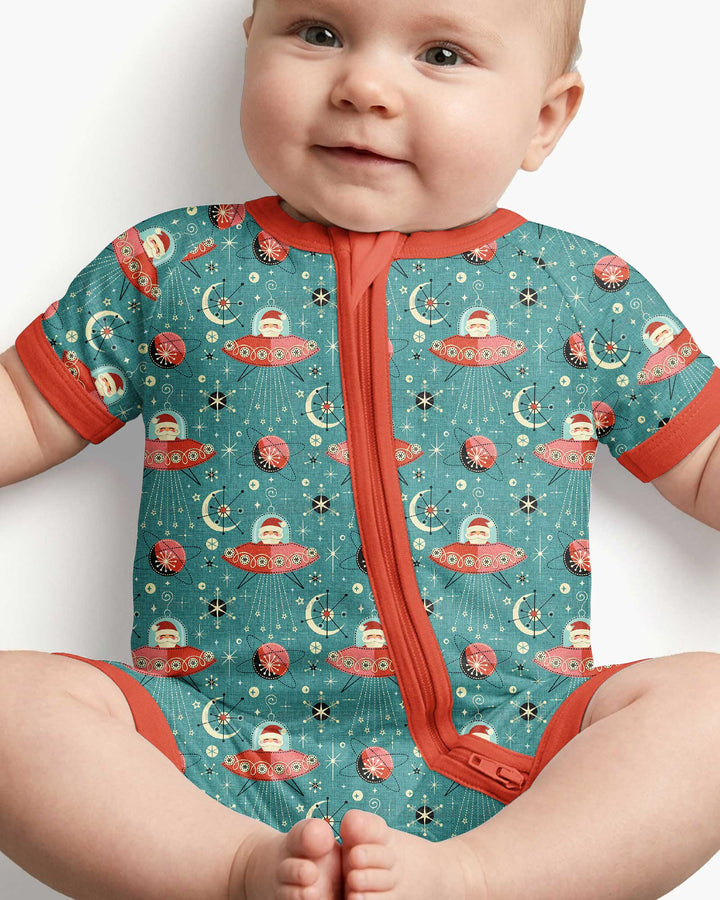 Atomic Santas in Space Bamboo Shorty Zippy