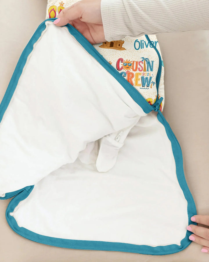 Schlafsack aus Bambus-Musselin – personalisierbar