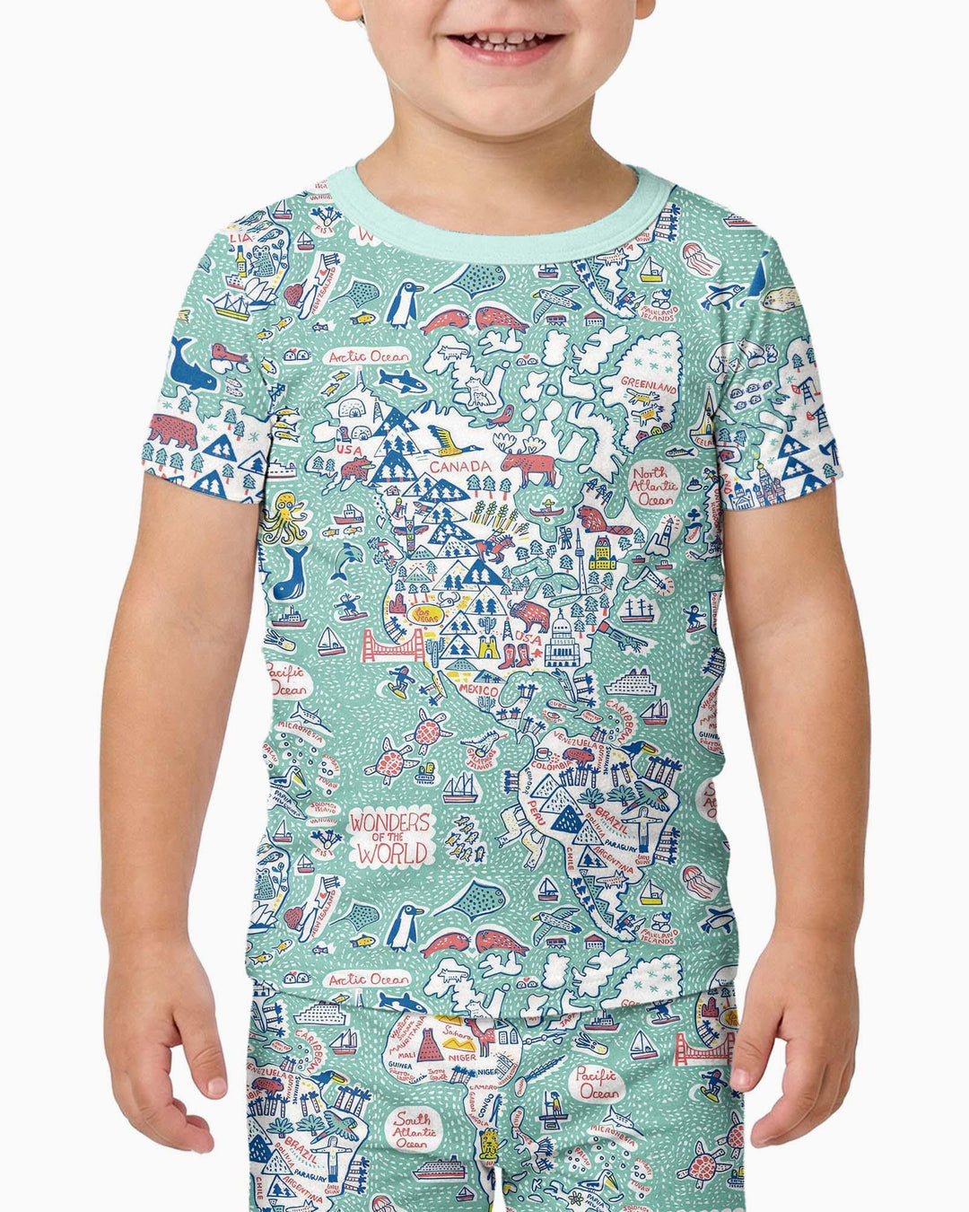 Zweiteiliges, kurzärmliges Pyjama-Set mit Marienkäfern