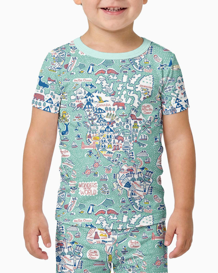 Zweiteiliges, kurzärmliges Pyjama-Set mit Marienkäfern