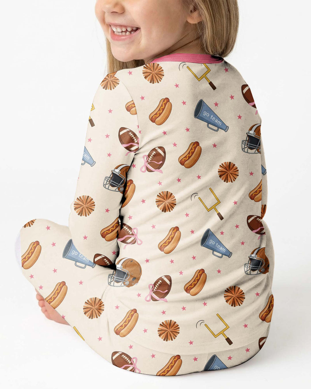 Daddy's Future Football Buddy Bamboo Two Piece Long Sleeve Pajama Set