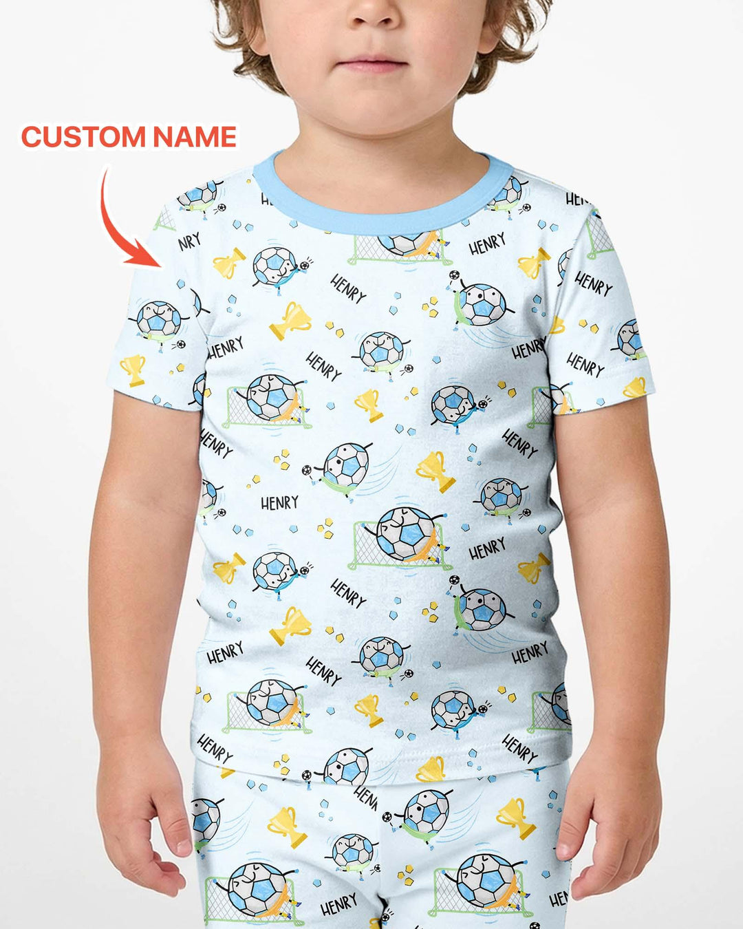 Zweiteiliges Pyjama-Set mit kurzen Ärmeln und Shorts im Sommer-Design
