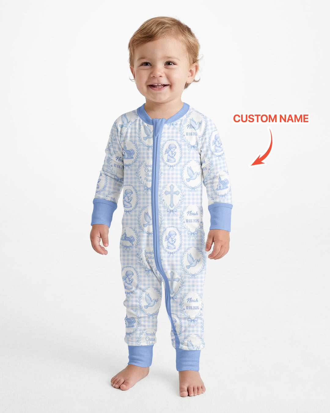 Gerippte Babykleidung mit individuellem Foto - Weich &amp; Skizzenhaft