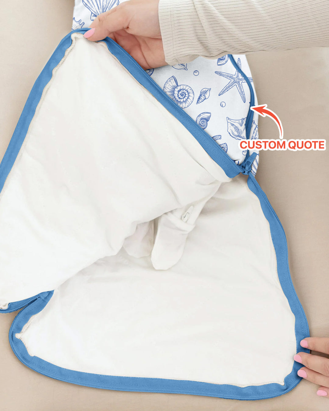 Coquette Seashell Matching Sibling Bamboo Sleep Bag
