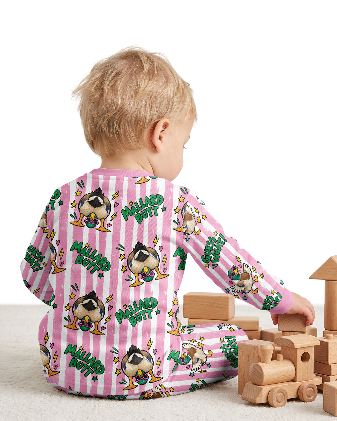 Guess What Mallard Butt Bamboo Two Piece Long Sleeve Pajama Set