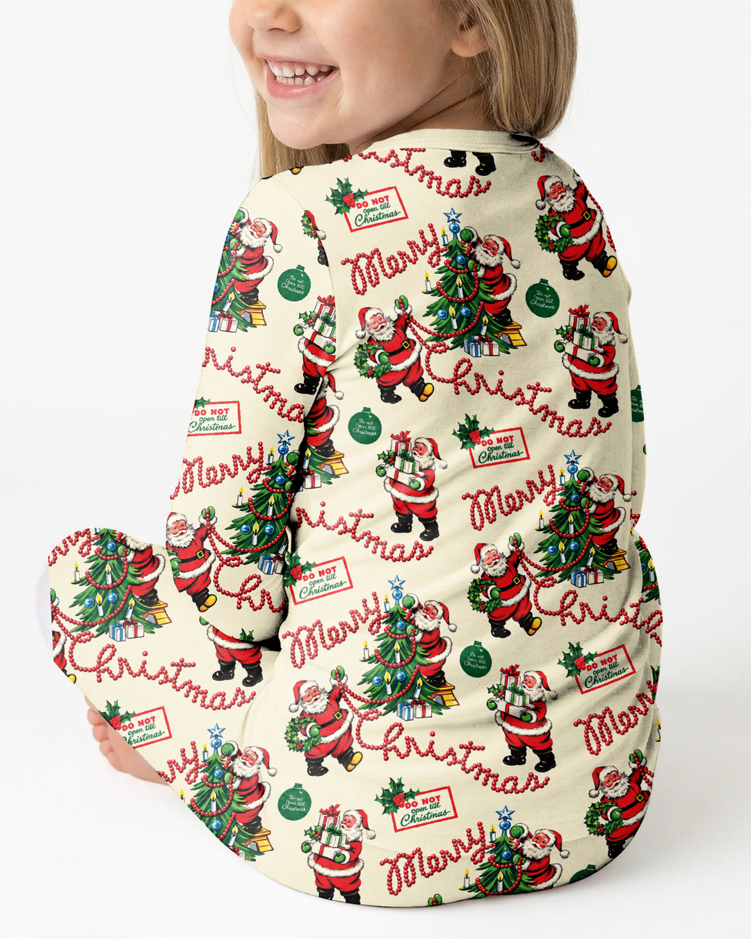 Funny Christmas Santa Bamboo Two Piece Long Sleeve Pajama Set