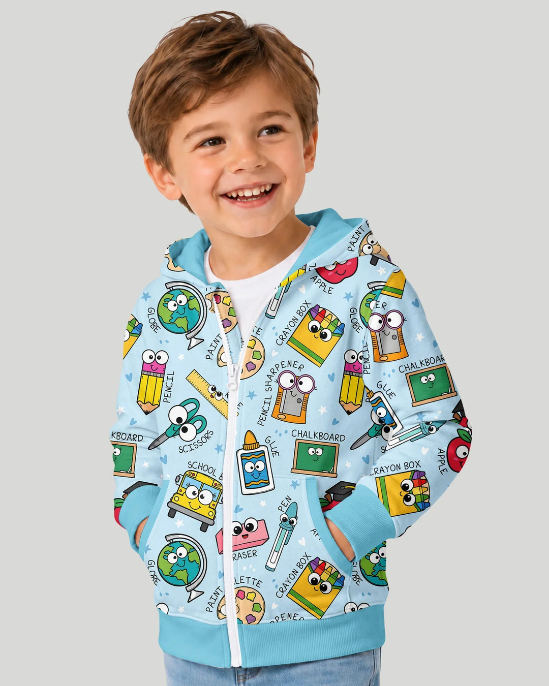 Happy School Pals Bamboo Zip Hoodie