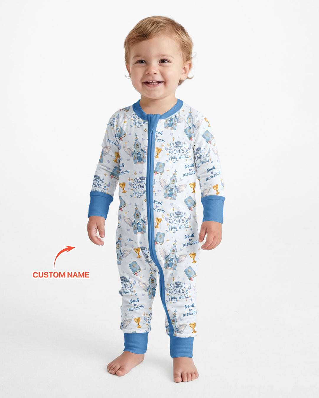 Gerippte Babykleidung mit individuellem Foto - Weich &amp; Skizzenhaft