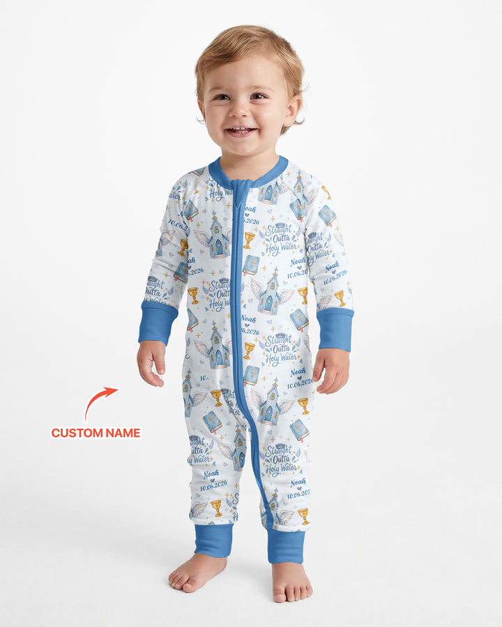 Gerippte Babykleidung mit individuellem Foto - Weich &amp; Skizzenhaft