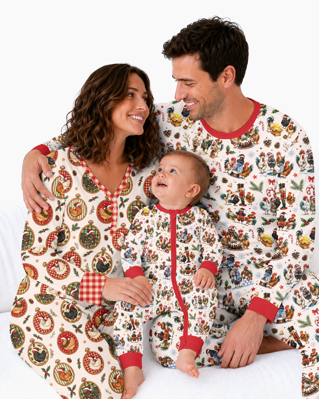 Chicken Merry Clucking Christmas Bamboo Women Pajama Set