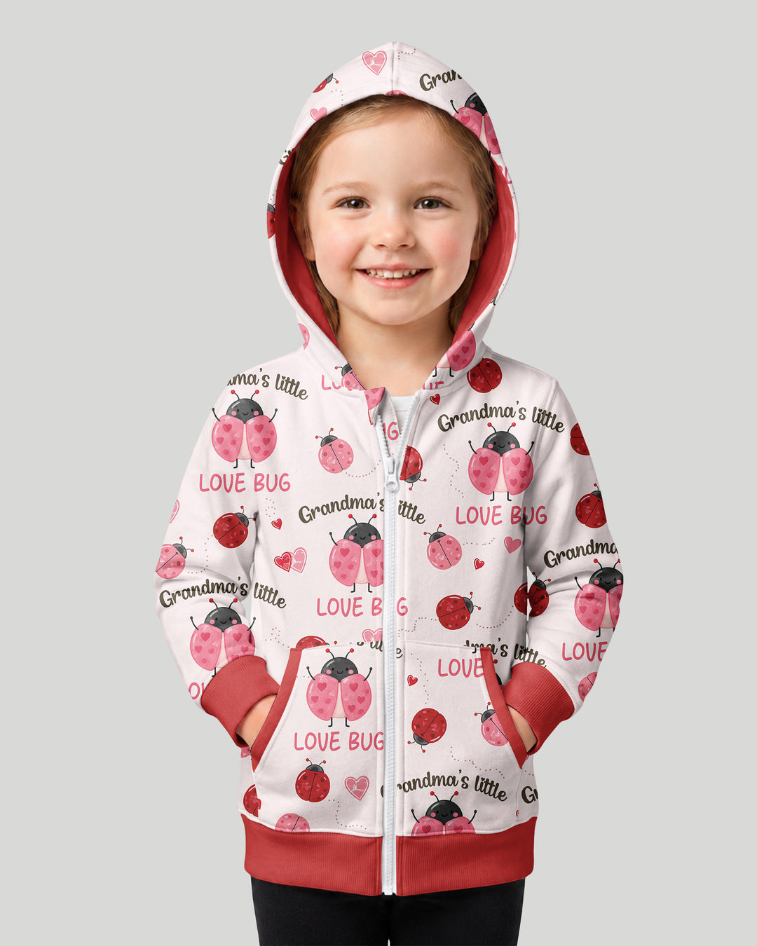 Grandma's Little Love Bug Bamboo Zip Hoodie