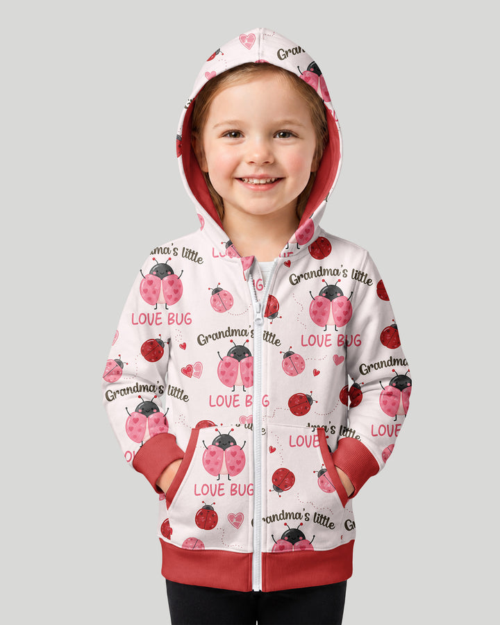 Grandma's Little Love Bug Bamboo Zip Hoodie