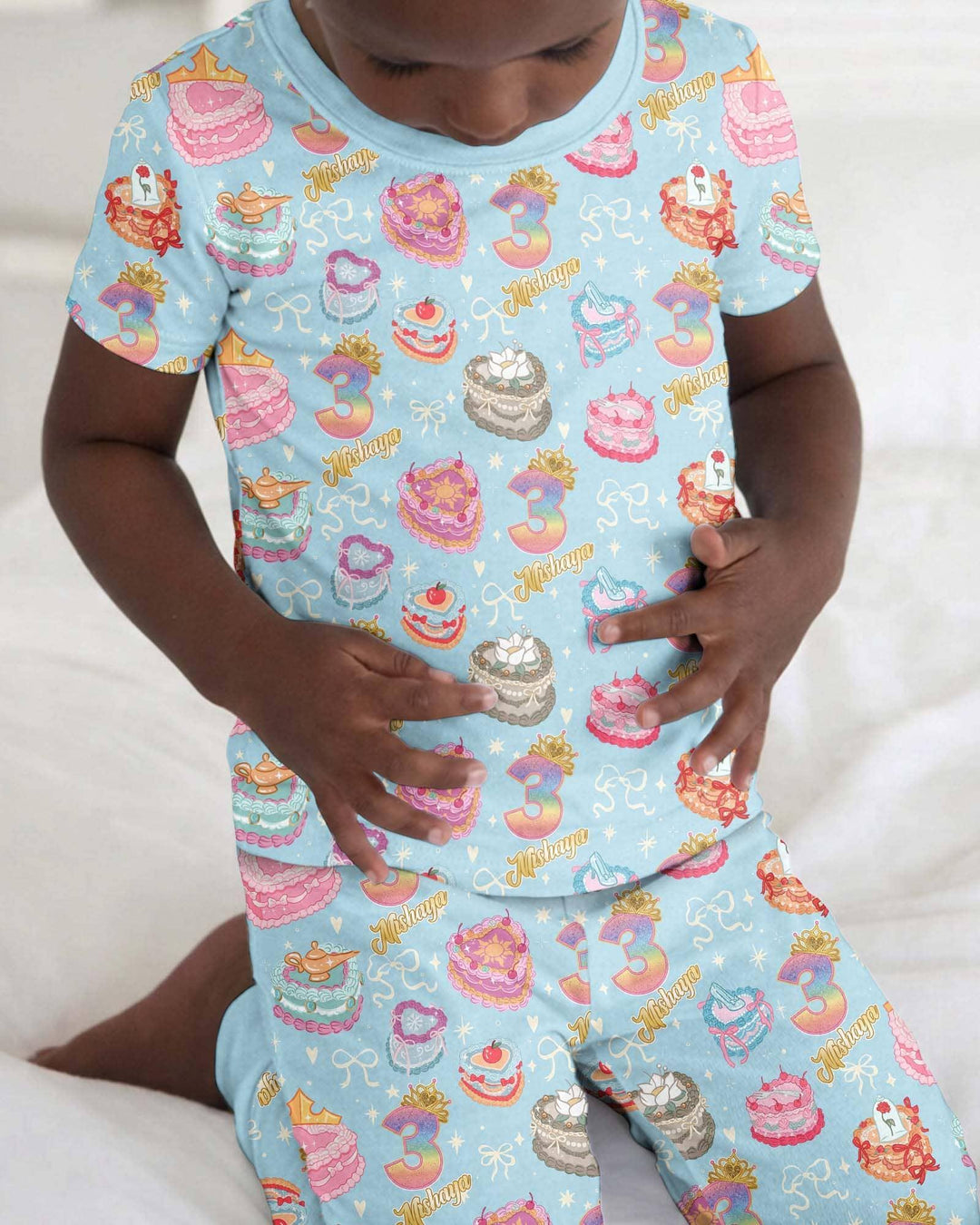 Zweiteiliges, kurzärmliges Pyjama-Set mit Marienkäfern