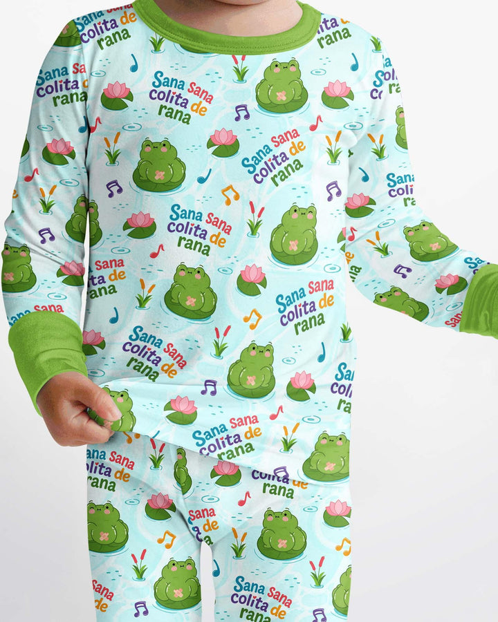 Zweiteiliges Langarm-Pyjama-Set mit Sommerfrüchten
