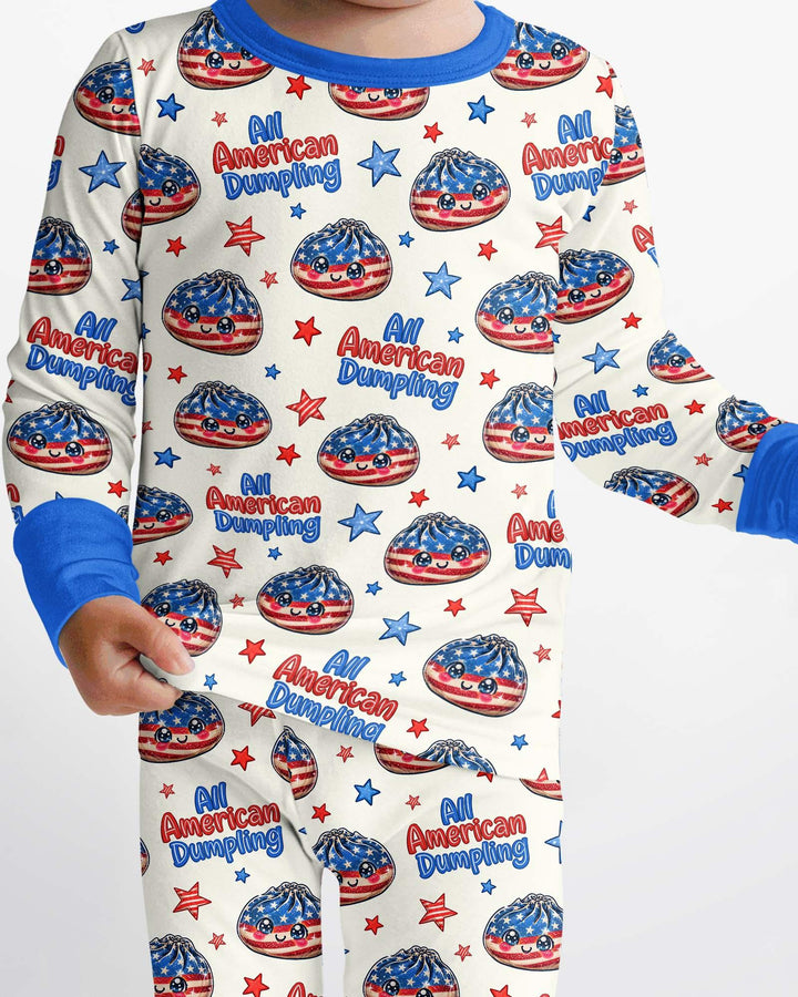 Zweiteiliges Langarm-Pyjama-Set mit Sommerfrüchten