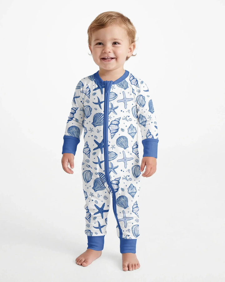 Coastal Charm Family Matching Bamboo Convertible Zippy