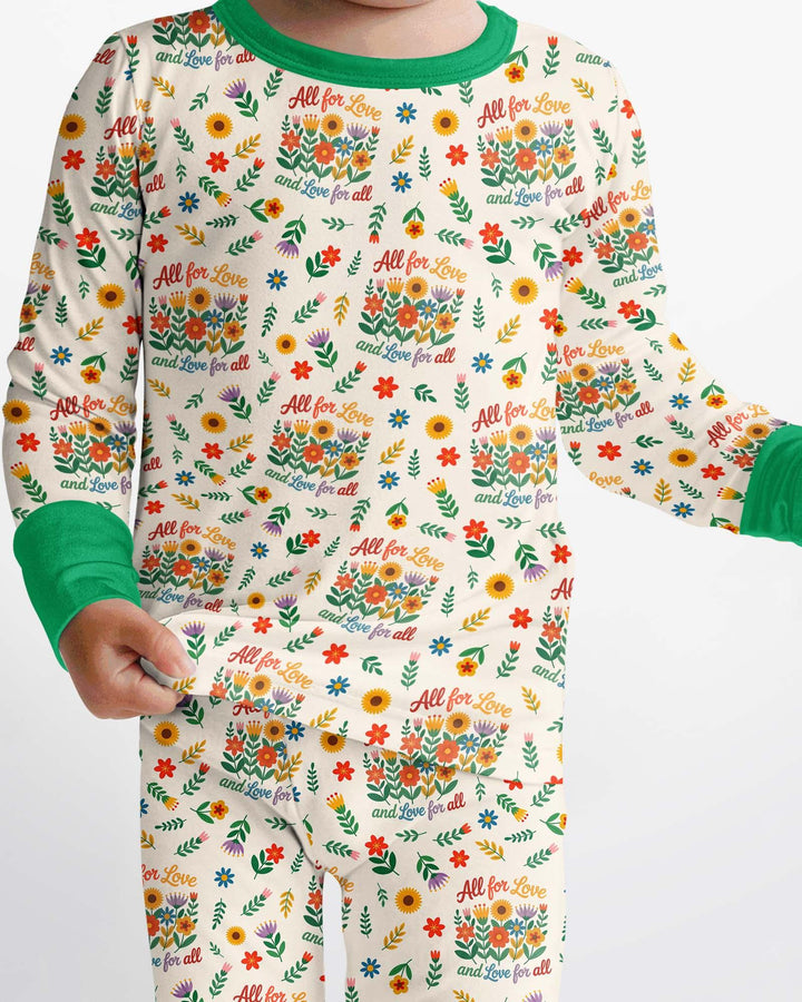 Zweiteiliges Langarm-Pyjama-Set mit Sommerfrüchten