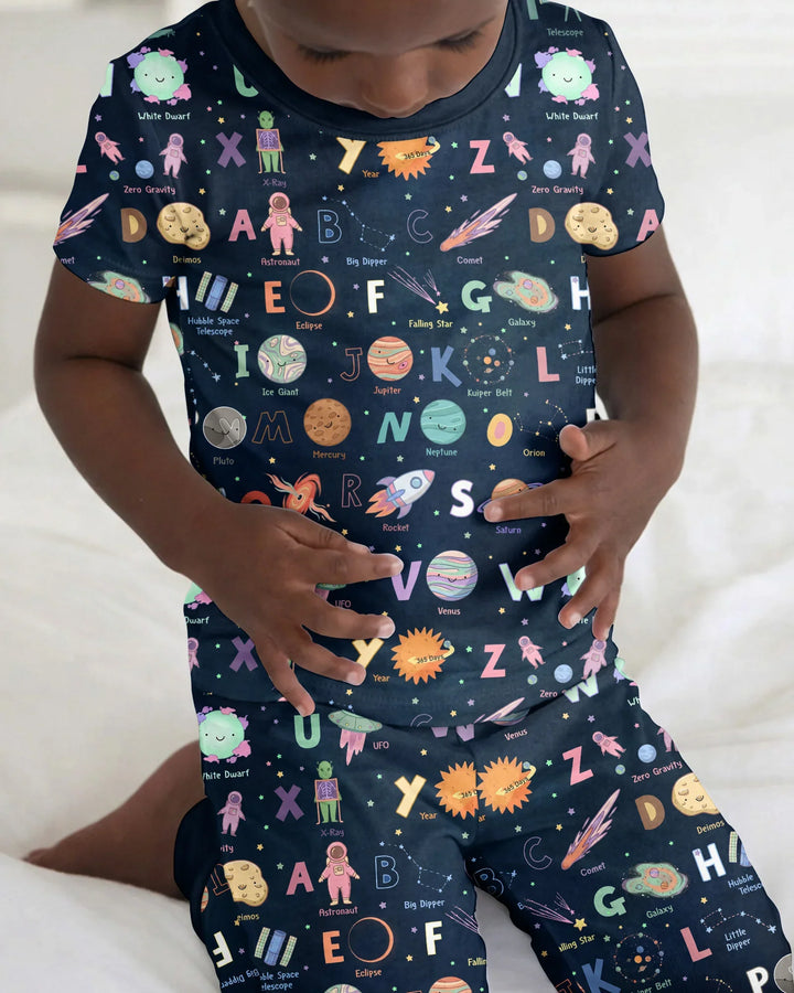 Zweiteiliges, kurzärmliges Pyjama-Set mit Marienkäfern