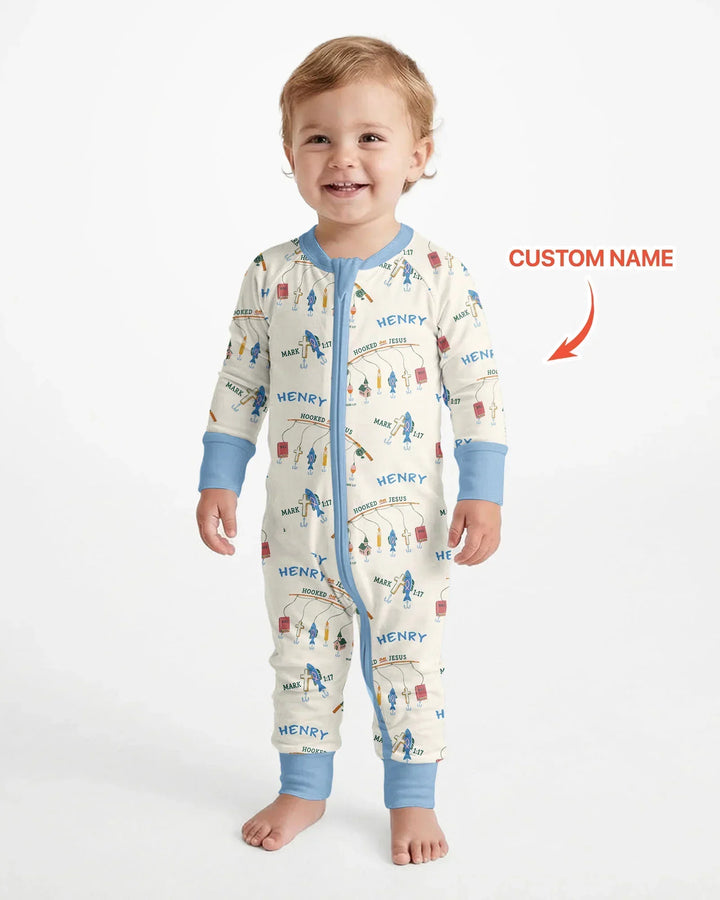 Hooked On Jesus Fishing Matching Bamboo Convertible Zippy