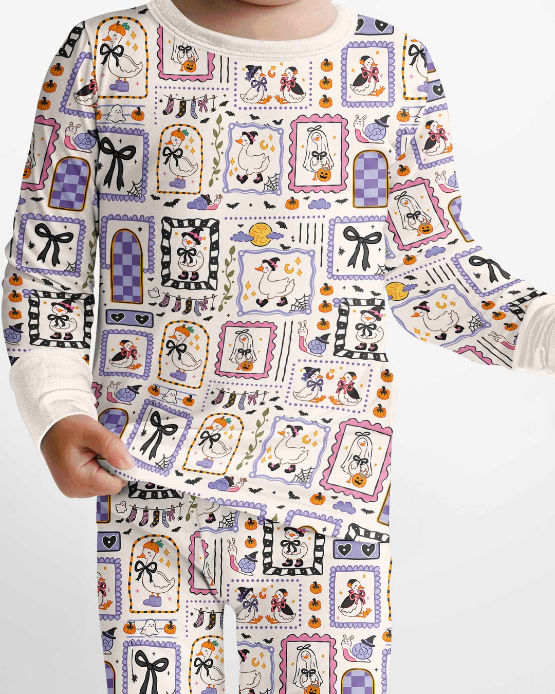 Just a Goose Halloween Bamboo Two Piece Long Sleeve Pajama Set