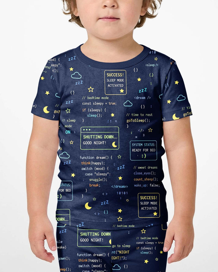 Template Zweiteiliges Pyjama-Set mit kurzen Ärmeln und Shorts
