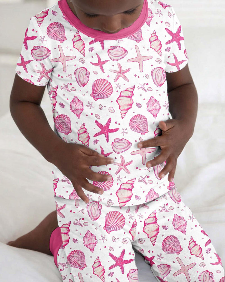 Zweiteiliges, kurzärmliges Pyjama-Set mit Marienkäfern